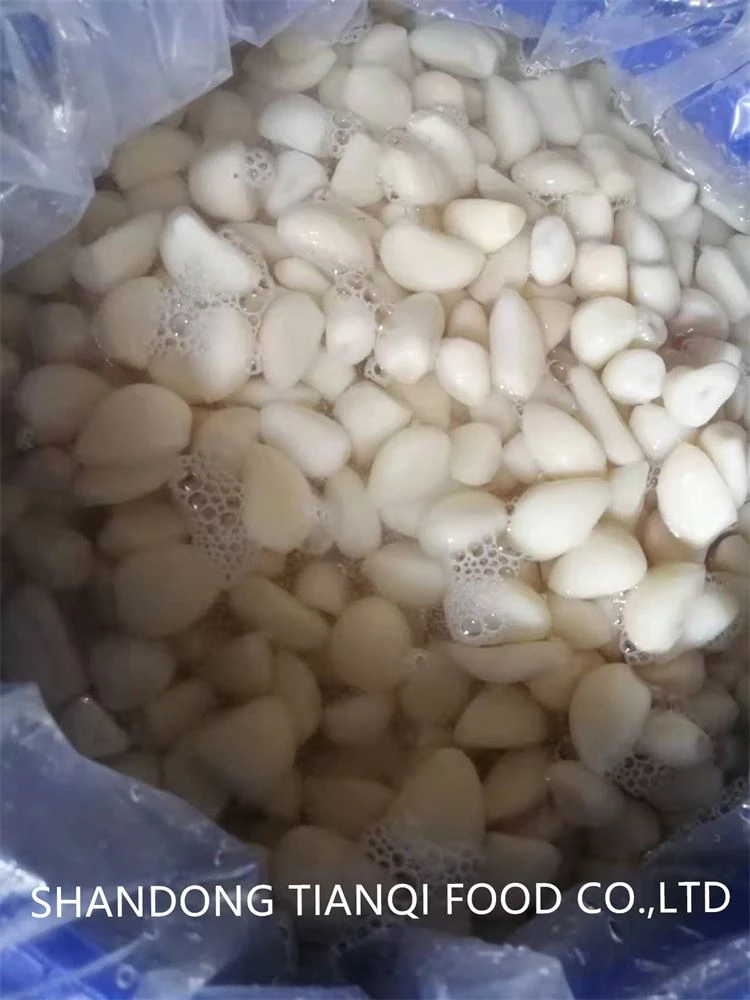 Pickled brined white garlic cloves in drums Pickled brined white garlic cloves in drums